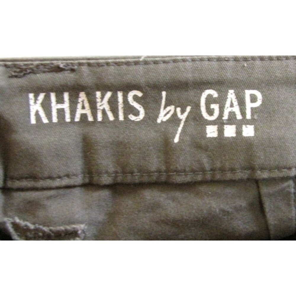 Gap 10 Olive Green Khakis Chinos Crop Pants Stretch - Picture 3 of 3